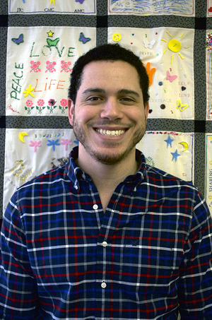 Frederick Morse works in the Mentors in Violence Prevention Program at the Vera House. He hopes to one day open his own shelter for LGBT youth and to create a safe space for them.