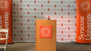 Chancellor Kent Syverud broke the state of the university speech down to focus on five main 