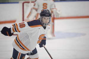 Allie Olnowich treads the ice as she's played more in games recently.