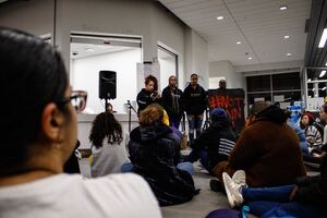 Protesters have occupied the Barnes Center at The Arch for eight days.