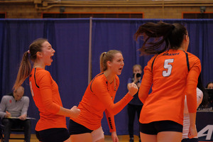 Syracuse went down 2-1, but won the fourth and fifth sets convincingly to beat the Eagles. 