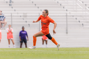 Two minutes after Julia Dening's game-tying goal, Cornell’s Sydney Allen scored the game-winning goal in the 41st minute to lead the Big Red to a 2-1 win.