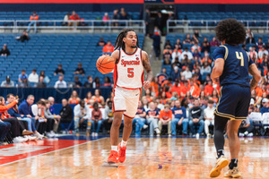 In its first exhibition game against Clarion, Syracuse received steady guard play from Jaquan Carlos and J.J. Starling. 