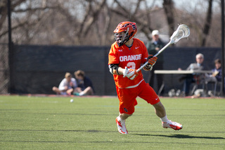 Billy Ward looks to score. He did so twice against JHU. 