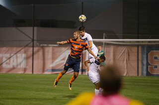 Johannes Pieles entered off the bench in SU's 1-0 loss.