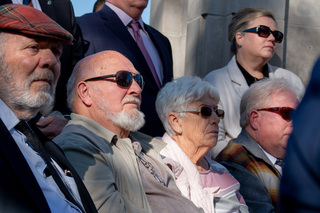 Family members of the victims fill the crowd of the rose laying ceremony to grieve their loved ones. People travel from all parts of the country to attend the ceremony every year and honor the memory of those who died. 